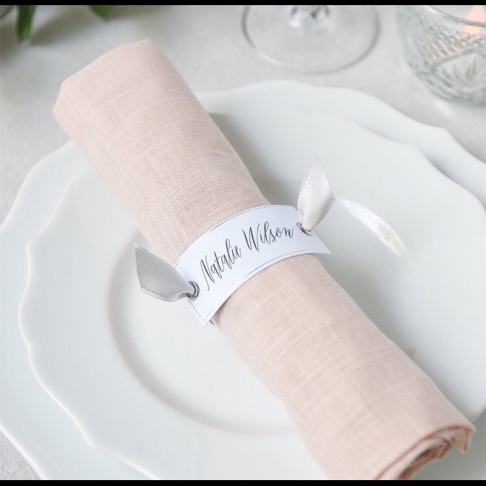 Style me pretty. Napkin ring place card 50 ct